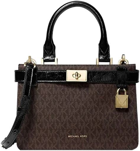 tatiana michael kors|Tatiana Small Logo and Leather Satchel .